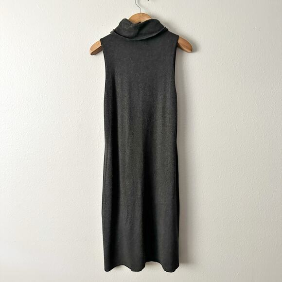 LRL Silk & Cashmere Sleeveless Gray Cowl Neck Midi Dress Women's Size XL - Picture 6 of 11